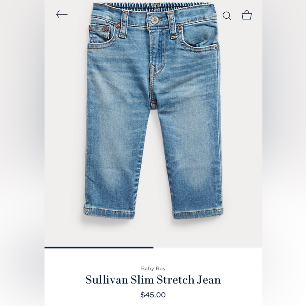 Polo Ralph Lauren Baby Boy Sullivan Slim Stretch Jeans-18 months -Worn 1xx
